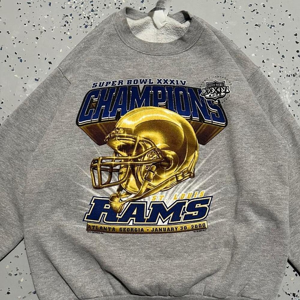 Vintage 2000 NFL Los Angeles Rams Grey Sweater